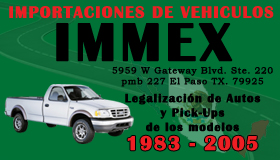 Importaciones de Vehículos IMMEX