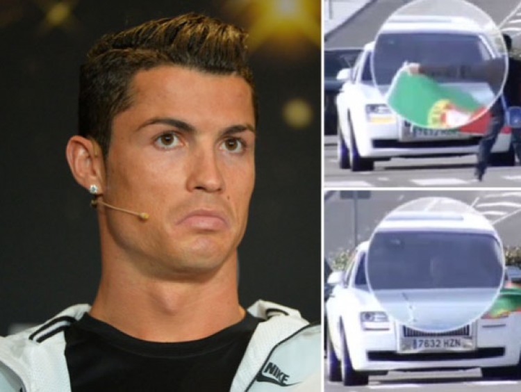 Cristiano Ronaldo acelera su auto y ¡casi atropella a un fanático